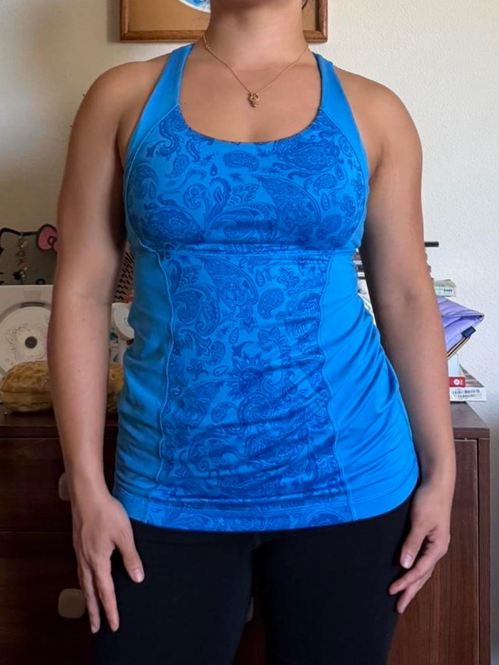 Lululemon Blue Paisley Strappy Racerback Energy Tank Top 6